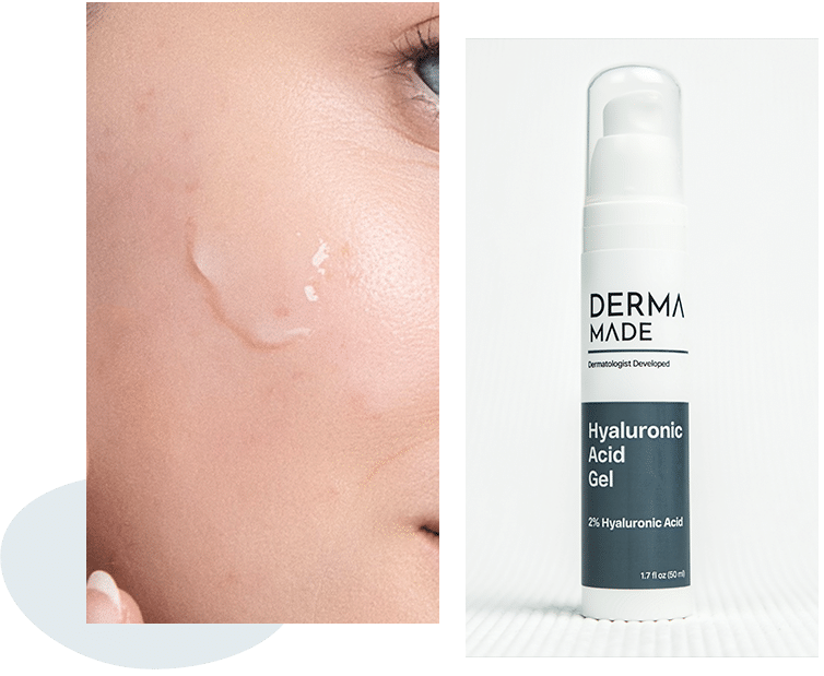 Women appling product and the product image attached